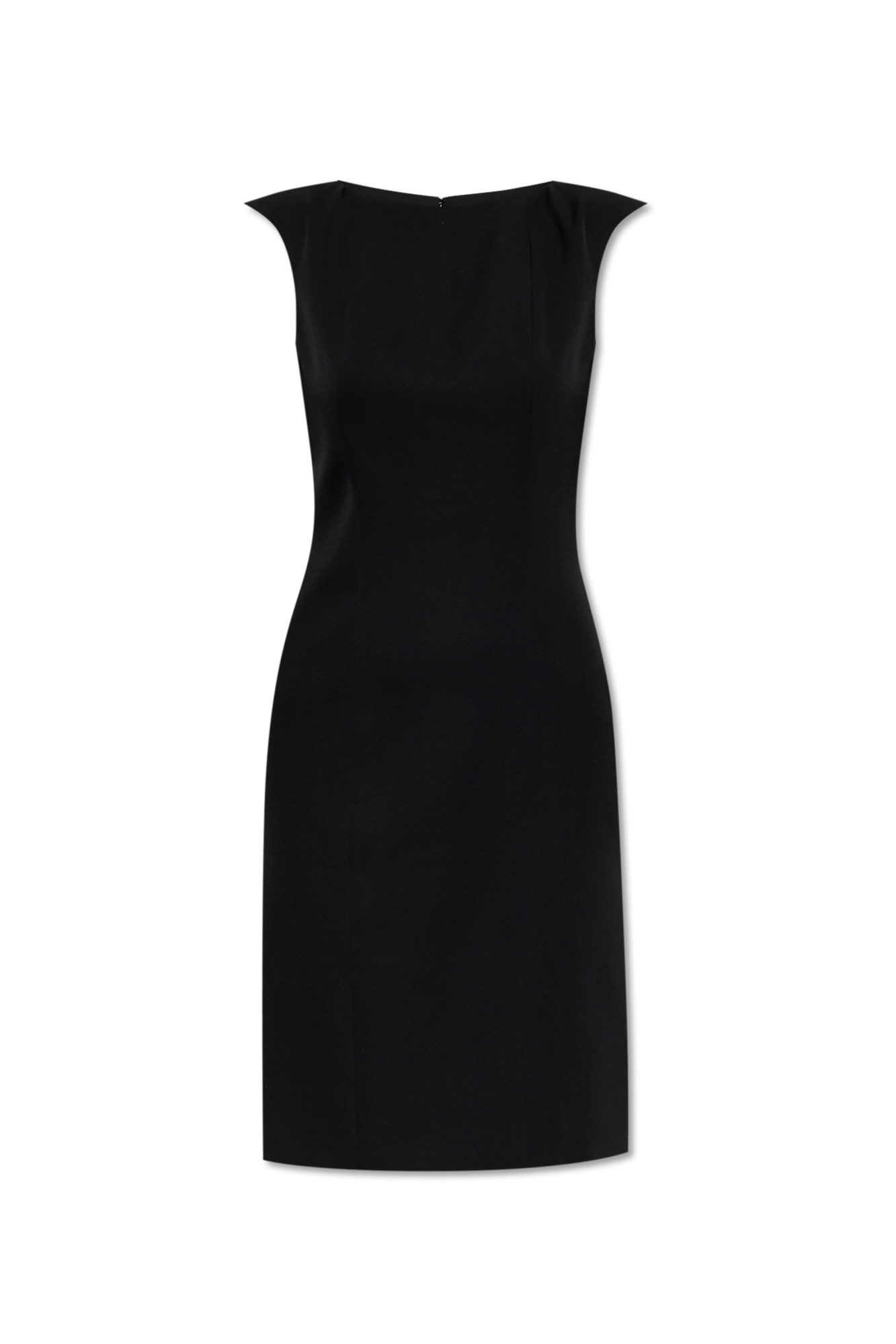 ワンピース Alexander Mcqueen Black Wool Blend Dress 23936045_54500716_600.jpg